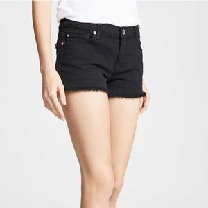 NWT 7 For All Mankind black denim cutoffs